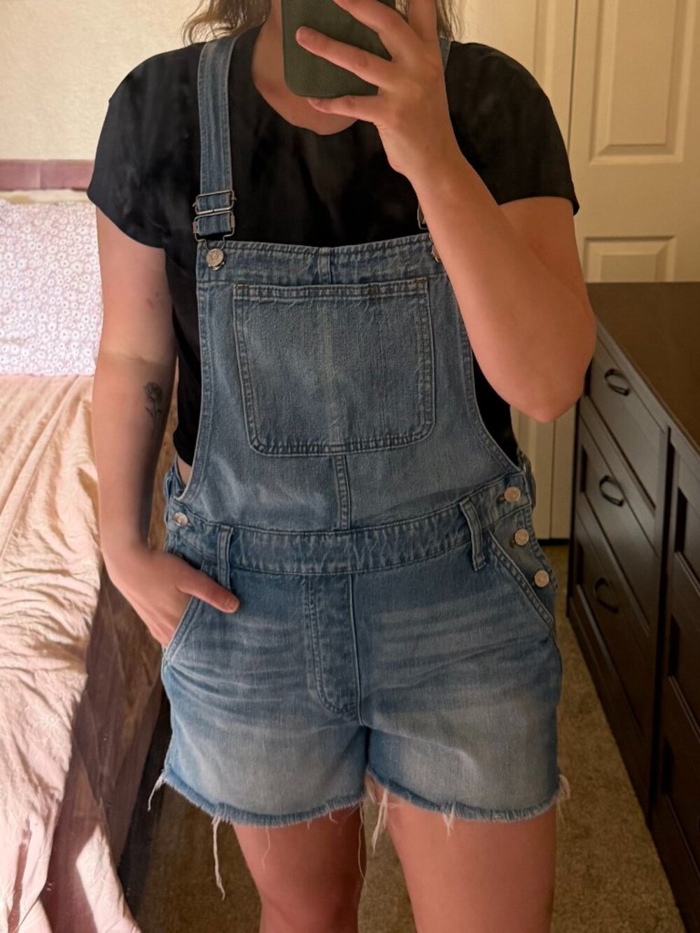 Madewell Denim Cutoff Overalls Large